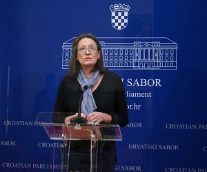 19.01.2022.,  Zagreb - Konferencija za medije KZ Zeleno-lijevog bloka. Ursa Raukar-Gamulin.
Photo: Matija Habljak/PIXSELL Photo: Matija Habljak/PIXSELL