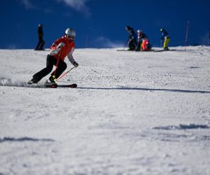 23.02.2022., Soriska planina, Slovenija - Soriska planina skijaliste iznad Bohinjske bistrice privuklo je velik broj skijasa iz Slovenije koji imaju skolske praznike isto kao i mi u Hrvatskoj. Nazalost medju brojnim posjetiteljima goste iz Hrvatske se moze nabrojati na prste jedne ruke. Photo: Igor Soban/PIXSELL