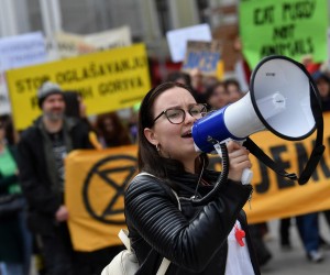 23.04.2022., Zagreb - Klimatski mars u povodu Dana planete Zemlje, inicijativa Extinction Rebellion Zagreb.  Photo: Marko Lukunic/PIXSELL