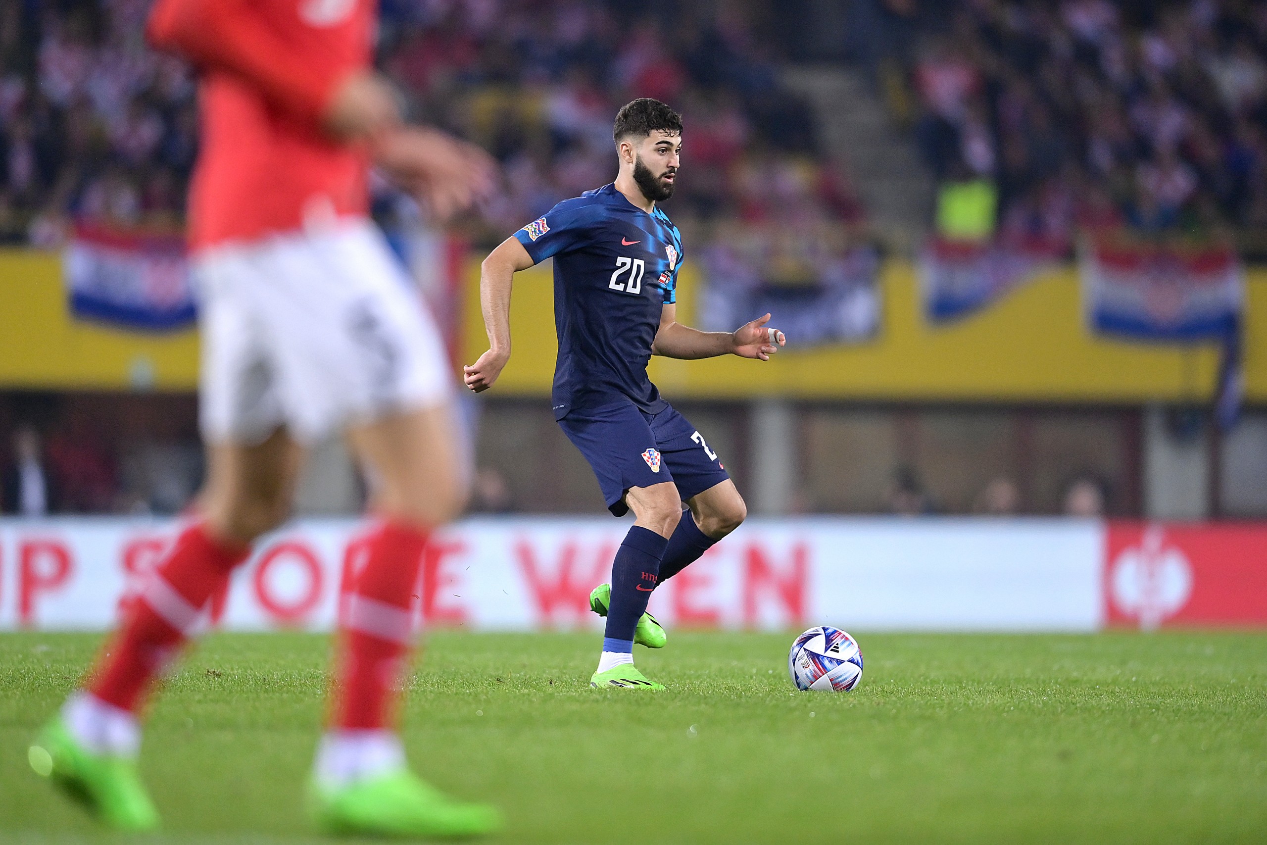 25.09.2022., stadion Ernst Happel, Bec, Austrija - UEFA Liga nacija, Liga A, skupina 1, 6. kolo, Austrija - Hrvatska. Josko Gvardiol.  Photo: Igor Soban/PIXSELL
