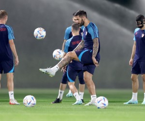 26.11.2022., Al Ersal 3, Doha, Katar - Trening hrvatske nogometne reprezentacije na trening kampu Al Ersal 3 u Dohi na Svjetskom prvenstvu u Kataru dan uoci utakmice drugog kola protiv Kanade. Photo: Igor Kralj/PIXSELL