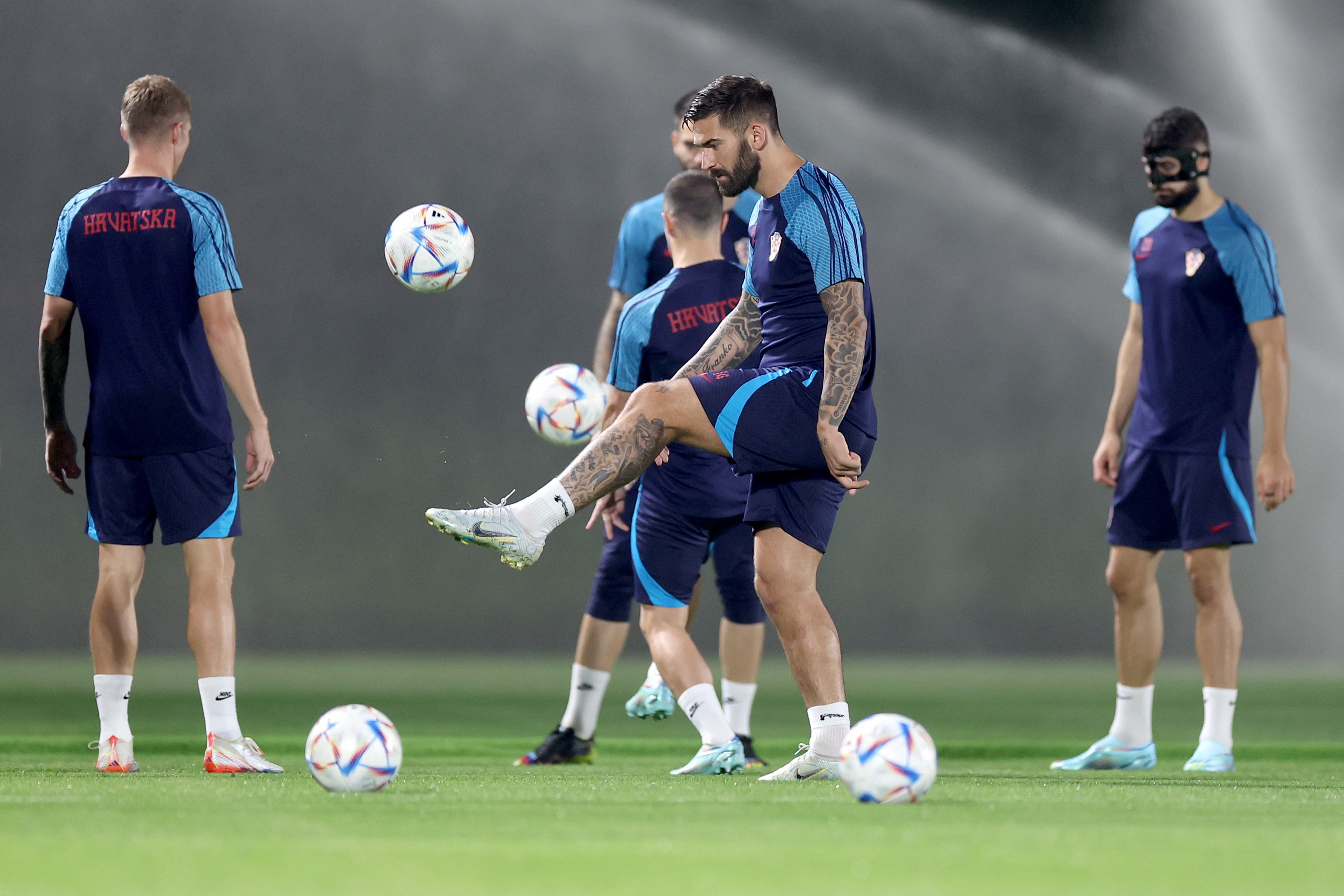 26.11.2022., Al Ersal 3, Doha, Katar - Trening hrvatske nogometne reprezentacije na trening kampu Al Ersal 3 u Dohi na Svjetskom prvenstvu u Kataru dan uoci utakmice drugog kola protiv Kanade. Photo: Igor Kralj/PIXSELL