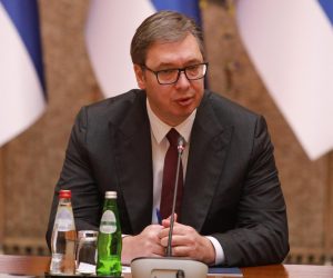 27, October, 2022, Belgrade - The President of the Republic of Serbia, Aleksandar Vucic, met with representatives of Serbs from Kosovo and Metohija in the Palace of Serbia. Aleksandar Vucic. Photo: Milos Tesic/ATAImages

27, oktobar, 2022, Beograd  - Predsednik Republike Srbije Aleksandar Vucic sastao se sa predstavnicima Srba sa Kosova i Metohije u Palati Srbija. Photo: Milos Tesic/ATAImages Photo: Milos Tesic/ATAImages/PIXSELL