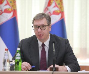 27, October, 2022, Belgrade - The President of the Republic of Serbia, Aleksandar Vucic, presided over the session of the National Security Council, which was held in the Palace of Serbia. Maja Popovic, Aleksandar Vucic. Photo: Milos Tesic/ATAImages

27, oktobar, 2022, Beograd - Predsednik Republike Srbije Aleksandar Vucic je predsedavao sednicom Saveta za nacionalnu bezbednost koja je odrzana u Palati Srbija. Photo: Milos Tesic/ATAImages Photo: Milos Tesic/ATAImages/PIXSELL