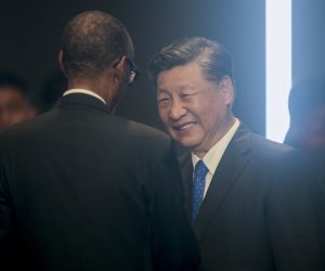 epa10306339 China's President Xi Jinping (R) talks with International Labour Organization (ILO) Director-General Gilbert Houngbo (L) during the opening of the G20 Leaders' Summit in Bali, Indonesia, 15 November 2022. The 17th Group of Twenty (G20) Heads of State and Government Summit runs from 15 to 16 November 2022.  EPA/BAY ISMOYO / POOL