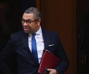 epa10310208 British Foreign Secretary James Cleverly leaves Downing Street following a cabinet meeting in London, Britain, 17 November 2022. British Chancellor of the Exchequer Jeremy Hunt is to deliver his Autumn Statement to parliament on 17 November, with tax rises and government spending cuts expected to help fill a 50 billion pounds black hole in the British finances.  EPA/ANDY RAIN