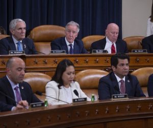 epa10375227 House Ways and Means Committee Chairman Richard Neal (Top 2-L) and Republican Representative of Texas Kevin Brady (Top 2-R) attend as the House Ways and Means Committee votes to release former US President Donald J. Trump's tax returns to the public, on Capitol Hill in Washington, DC, USA, 20 December 2022. The House Ways and Means Committee approved the release of six years of tax returns of former US President Donald J. Trump.  EPA/MICHAEL REYNOLDS