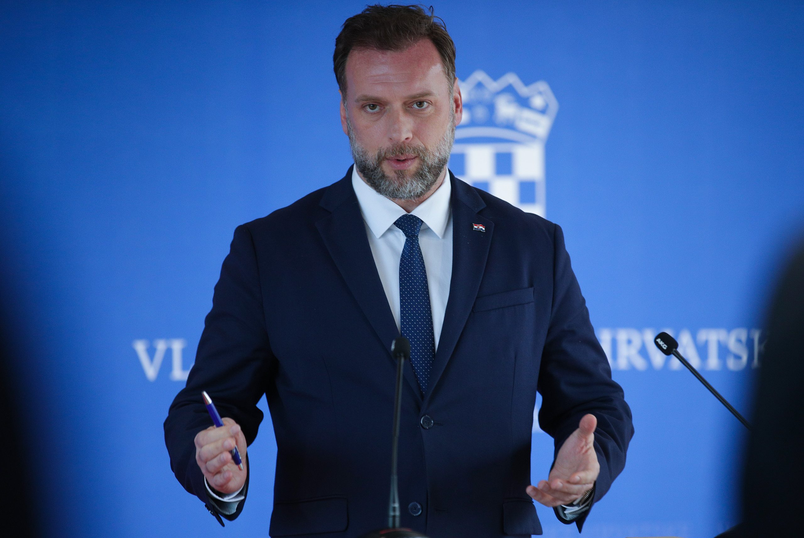 Zagreb,29.12.2022- Redovita sjednica Vlade RH .Na slici Mario Banožić daje izjavu za medije nakon sjednice Vlade.foto HINA/ Tomislav Pavlek/ tp