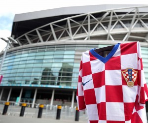 10.6.2021., Zagreb - Stadion Wembley, London, Engleska - UEFA Europsko prvenstvo 2020, Stadion Wembley na kojem ce se odigrati utakmica 1. kola skupine D izmedju reprezentacije Engleske i Hrvatske. 
Wembley Stadium je nogometni stadion u Londonu (Wembley, London Borough of Brent). Stadion je drugi po broju sjedecih mjesta u Europi, odmah iza Camp Noua u Barceloni i prvi po velicini natkrivenih stadiona na svijetu. Broj sjedecih mjesta varira ovisno o dogadjaju: 90000 (nogomet i ragbi), 75000 sjedecih mjesta i 15.000 stojecih (koncert) te 68400 do 72000 (atletika). Stadion je i najskuplji na svijetu do danas s cijenom gradnje od 798 milijuna britanskih funti. Stadion je izgradjen na mjestu staroga Wembleya, koji je srusen 2003. Kao datum zavrsetka gradnje stadiona navodi se 9. ozujka 2007. godine, kada su kljucevi stadiona predani nogometnom savezu Engleske. 
Photo: Goran Stanzl/PIXSELL