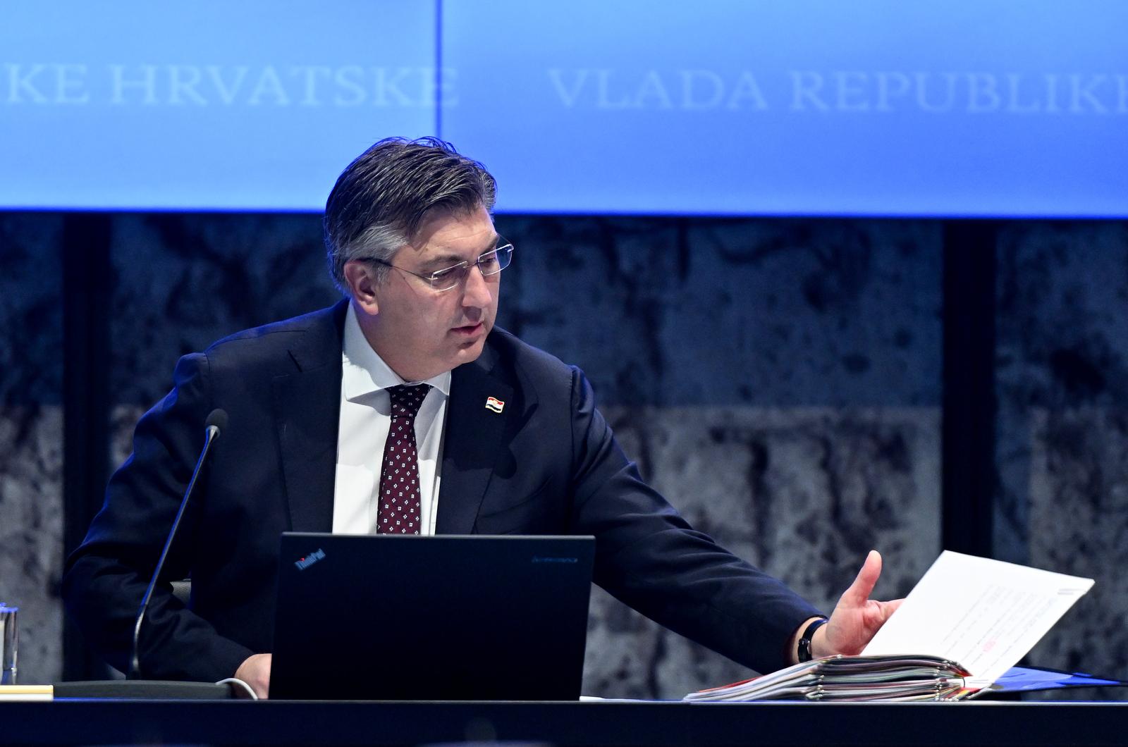 01.12.2022., Zagreb - U Nacionalnoj i sveucilisnoj knjiznici odrzana je 171. sjednica Vlade Republike Hrvatske. Predsjednik Vlade RH Andrej Plenkovic Photo: Davorin Visnjic/PIXSELL