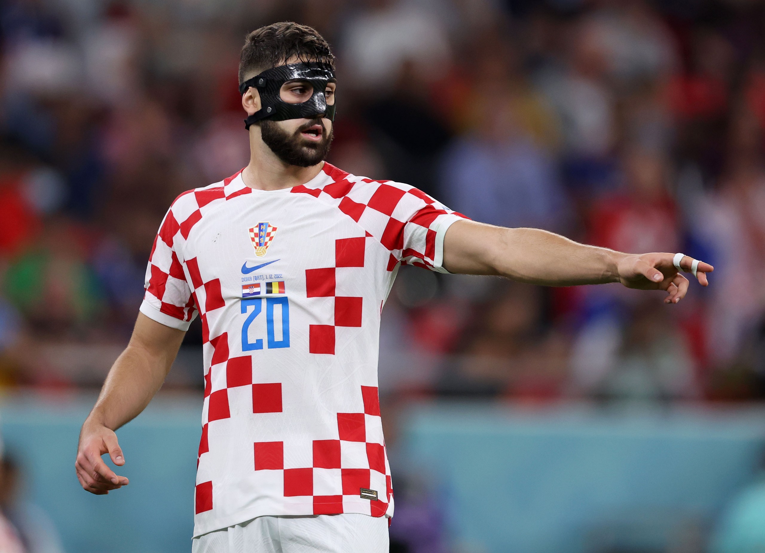 01.12.2022., stadion Ahmad Bin Ali, Al Rayyan, Katar - FIFA Svjetsko prvenstvo, skupina F, 3. kolo, Hrvatska - Belgija. 
Joško Gvardiol Photo: Igor Kralj/PIXSELL