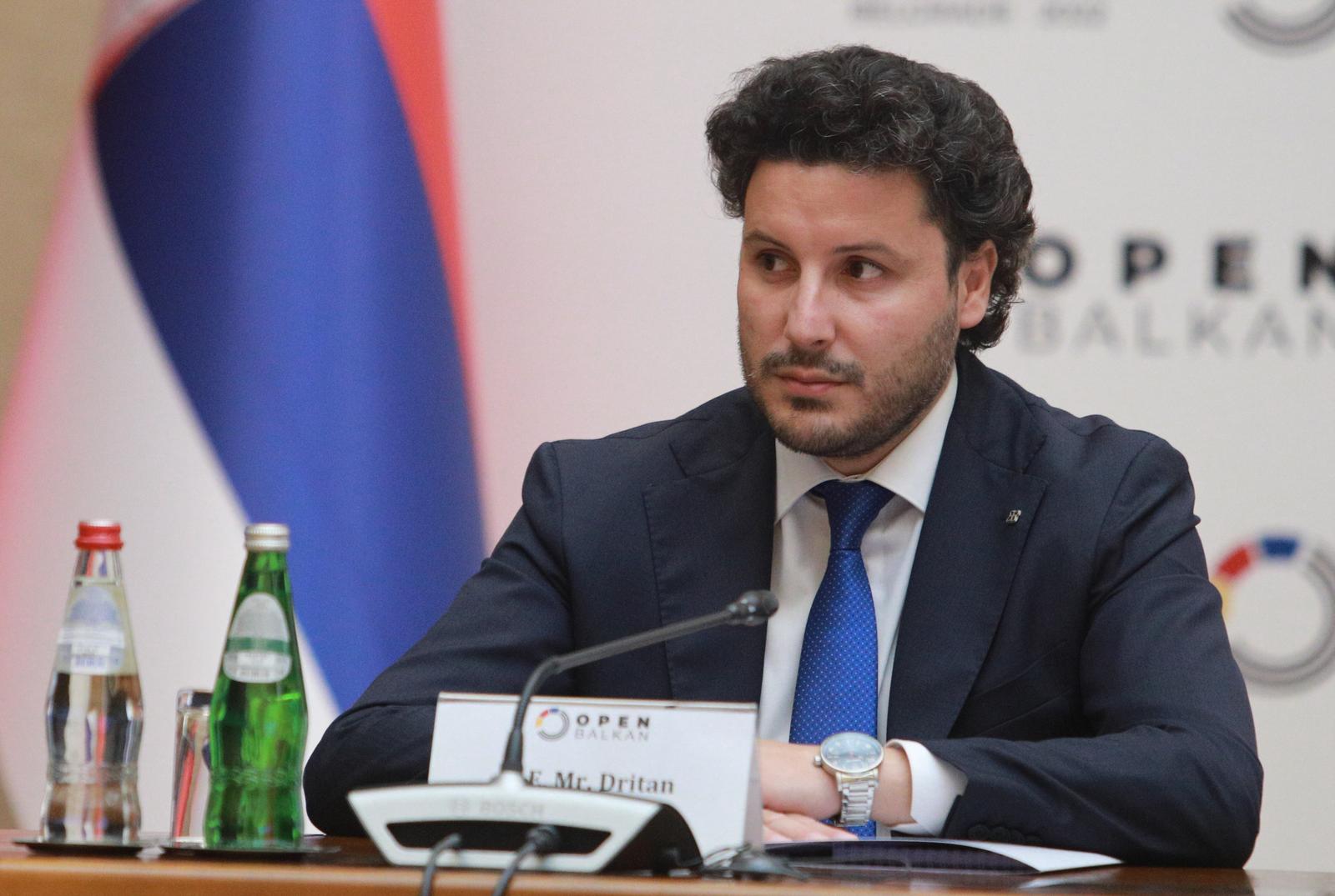 02, September, 2022, Belgrade - The Open Balkan Leaders' Summit was opened in the Palace of Serbia. Dritan Abazovic. Photo: Milos Tesic/ATAImages

02, septembar, 2022, Beograd - U Palati Srbija otvoren je Samita lidera Otvorenog Balkana. Photo: Milos Tesic/ATAImages Photo: Milos Tesic/ATAImages/PIXSELL