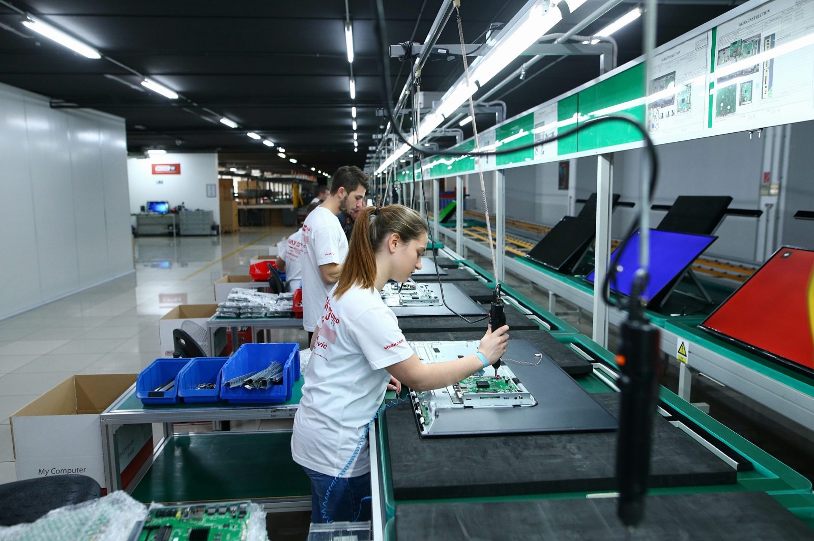 03.10.2017., Zagreb - Otvorenje proizvodnje Vivax LED UHD televizora u M San tvornici u Rugvici. "nPhoto: Zeljko Lukunic/PIXSELL