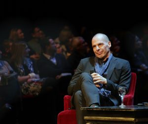 04.12.2016., Zagreb - U Hrvatskom narodnom kazalistu na Filozofskom teatru gostovao je bivsi ministar financija Grcke Janis Varoufakis.rPhoto: Zarko Basic/PIXSELL