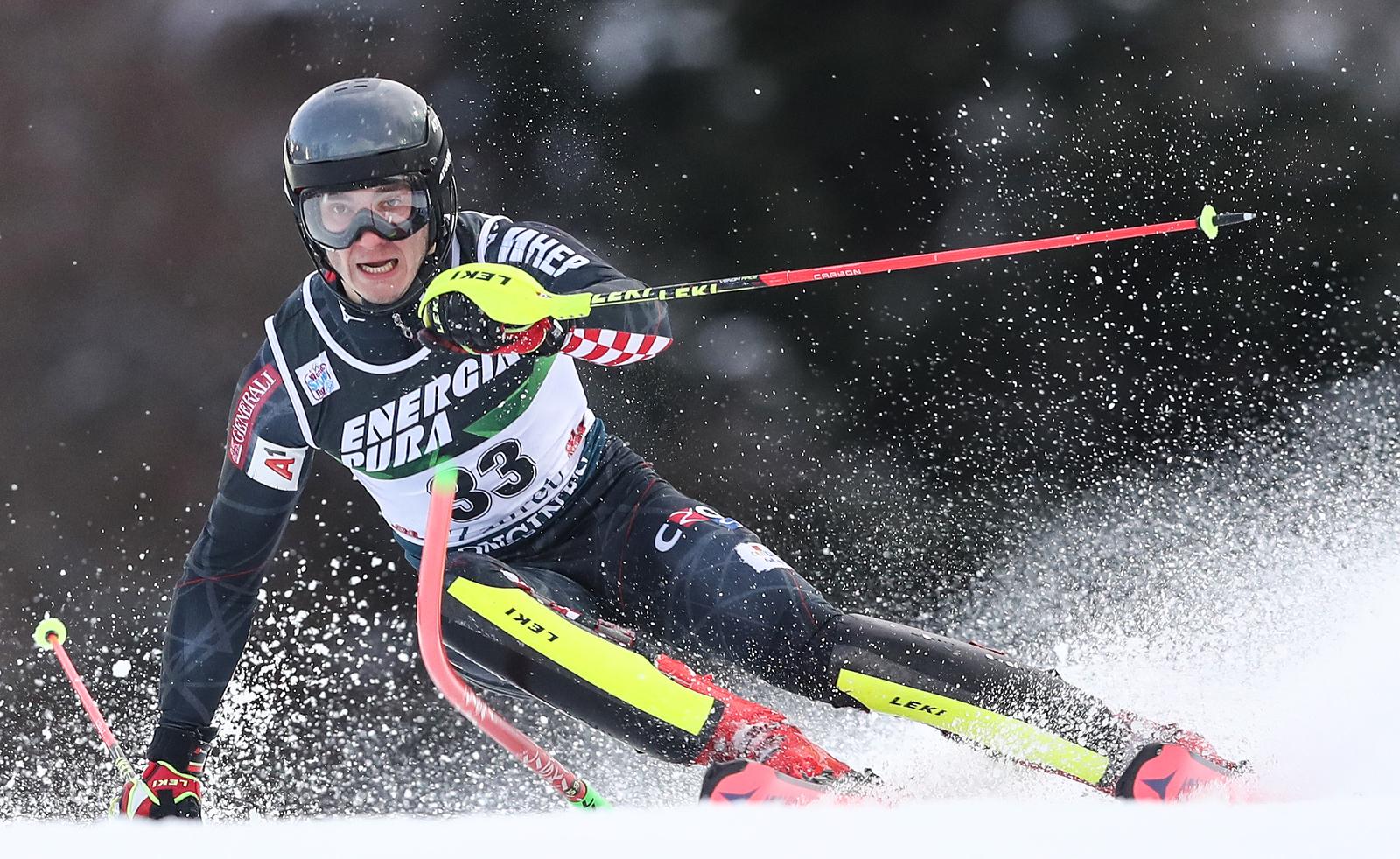 06.01.2021., Zagreb - Druga voznja muskog slaloma Audi FIS Svjetskog skijaskog kupa Snow Queen Trophy. Istok Rodes Photo: Luka Stanzl/PIXSELL
