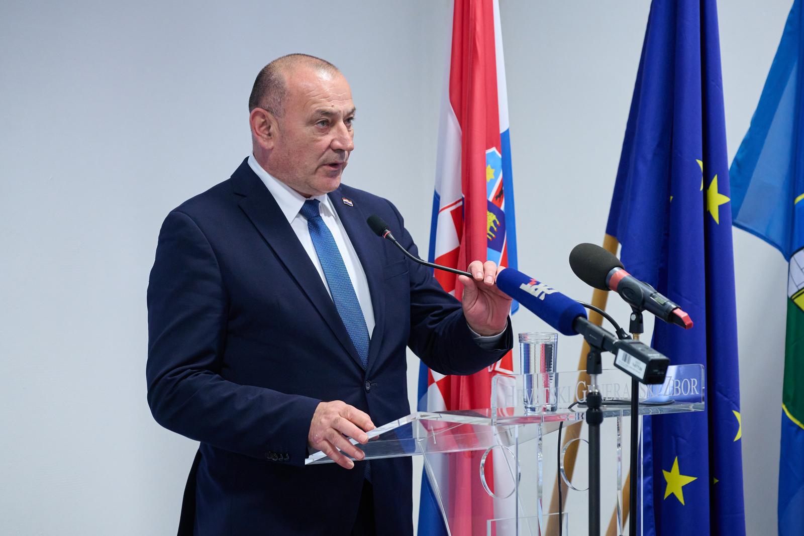 07.11.2022., Zagreb - Svecanost obiljezavanja Dana Hrvatskog generalskog zbora (HGZ) u nazocnosti visokih gostiju i clanova HGZ-a. Istom prigodom odrzana je svecana prisega novih clanova udruge, te su urucena najvisa priznanja Hrvatskog generalskog zbora.Tomo Medved Photo: Davor Puklavec/PIXSELL