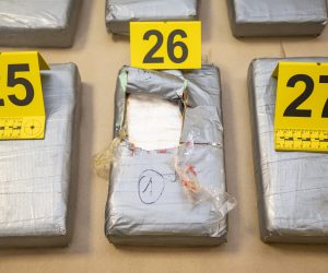 08.03.2021., Policijska postaja Viila Palma, Dubrovnik - Konferencija za medije povodom zapljene vise desetaka kilograma kokaina na podrucju Doline Neretve.rPhoto: Grgo Jelavic/PIXSELL
