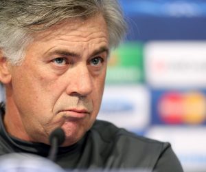 23.10.2012., Zagreb, Maksimir- Konferencija za novinare FC PSG-a uoci sutrasnje utakmice 3. kola Lige prvaka protiv GNK Dinama.Carlo Ancelotti.rPhoto: Igor Kralj/PIXSELL