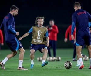 12.12..2022., Al Ersal 3, Doha, Katar - Trening hrvatske nogometne reprezentacije na trening kampu Al Ersal 3 u Dohi na Svjetskom prvenstvu u Kataru dan uoci polufinalne utakmice protiv Argentine. Photo: Igor Kralj/PIXSELL