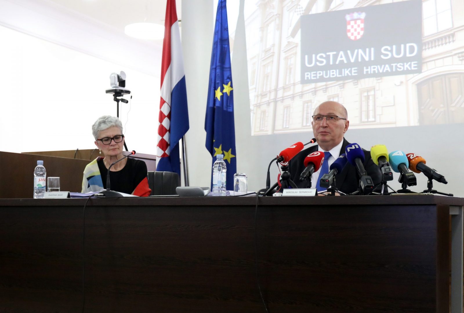 16.05.2022., Zagreb - Na Sjednici Ustavnog suda raspravljano je o ustavnosti referendumskih pitanja inicijative "Dosta je stozerokracije" koje su uspjele prikupiti 400 tisuca potpisa. Photo: Patrik Macek/PIXSELL