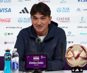 16.12.2022., Qatar National Convention Centre, QNCC, Doha, Katar - Konferencija za medije Hrvatske nogometne reprezentacije dan uoci utakmice za trece mjesto Hrvatska - Maroko na SP u Kataru. Izbornik Hrvatske Zlatko Dalic, Mateo Kovacic, Tomislav Pacak. 
 Photo: Goran Stanzl/PIXSELL