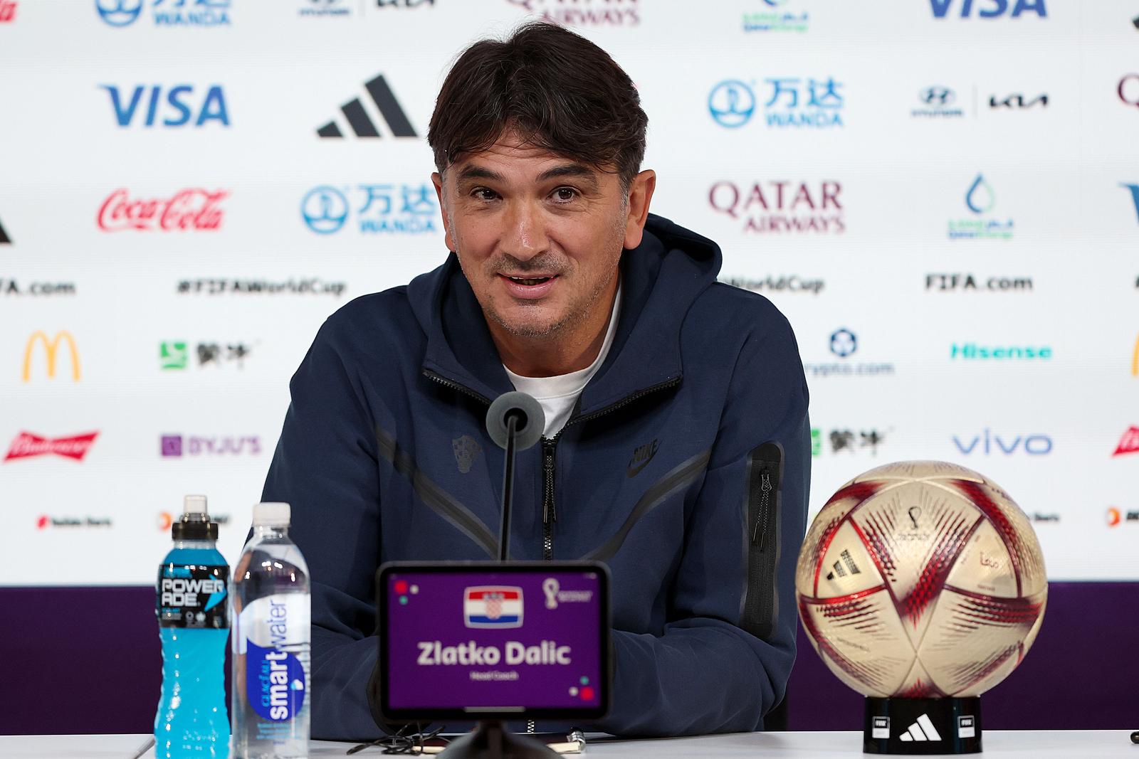 16.12.2022., Qatar National Convention Centre, QNCC, Doha, Katar - Konferencija za medije Hrvatske nogometne reprezentacije dan uoci utakmice za trece mjesto Hrvatska - Maroko na SP u Kataru. Izbornik Hrvatske Zlatko Dalic, Mateo Kovacic, Tomislav Pacak. 
 Photo: Goran Stanzl/PIXSELL