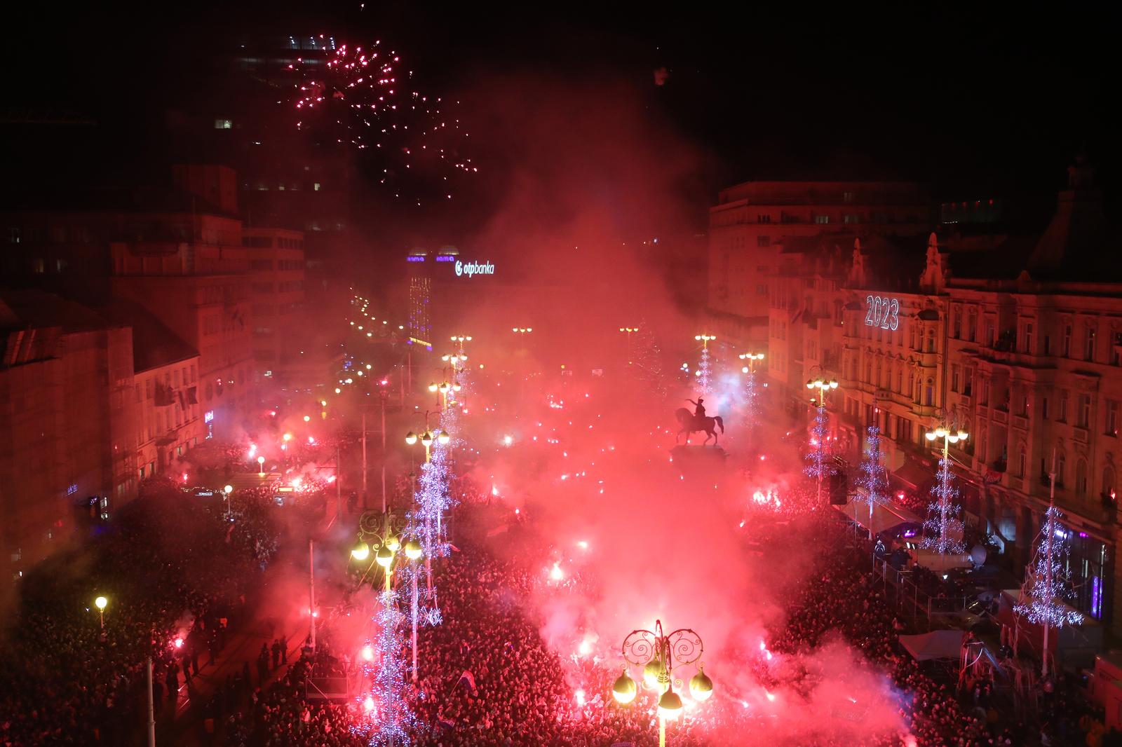 18.12.2022., Zagreb - Svecani docek hrvatske nogometne reprezentacije u Zagrebu nakon osvojenog treceg mjesta na Svjetskom prvenstvu u Katru. Photo: Luka Stanzl/PIXSELL