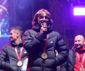 18.12.2022., Zagreb - Svecani docek hrvatske nogometne reprezentacije u Zagrebu nakon osvojenog treceg mjesta na Svjetkom prvenstvu u Katru. Photo: Matija Habljak/PIXSELL