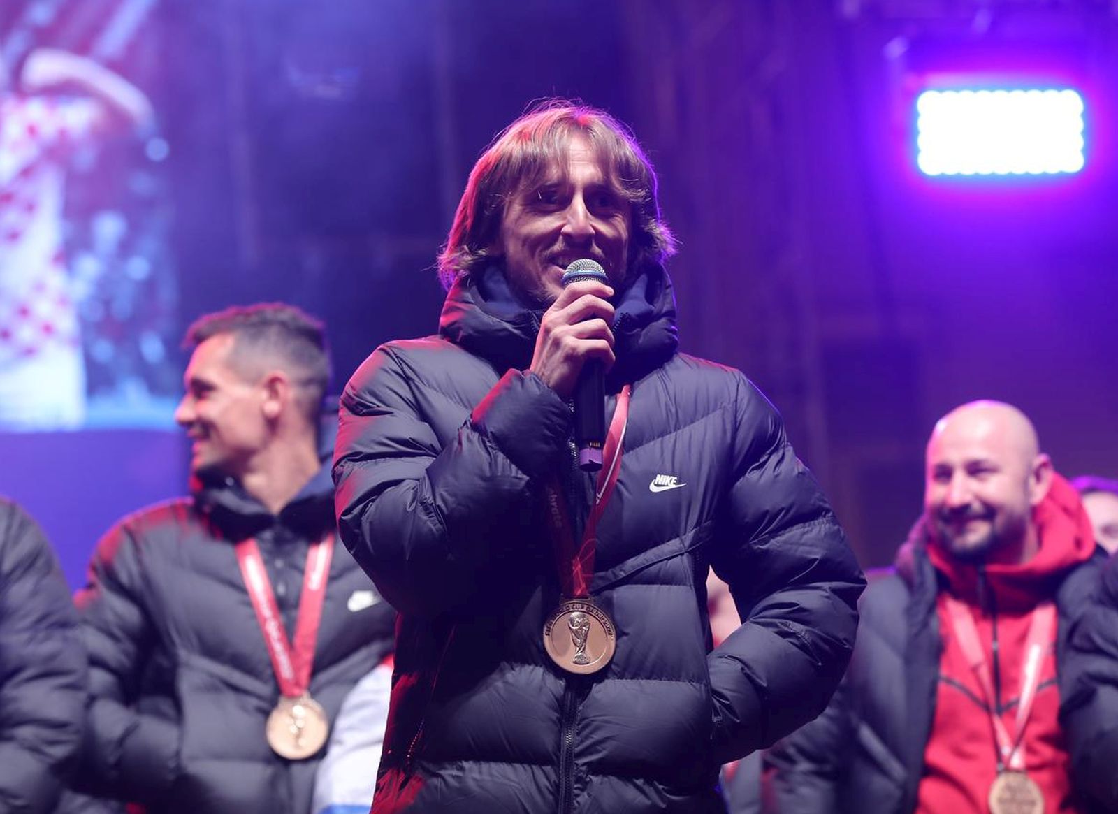 18.12.2022., Zagreb - Svecani docek hrvatske nogometne reprezentacije u Zagrebu nakon osvojenog treceg mjesta na Svjetkom prvenstvu u Katru. Photo: Matija Habljak/PIXSELL