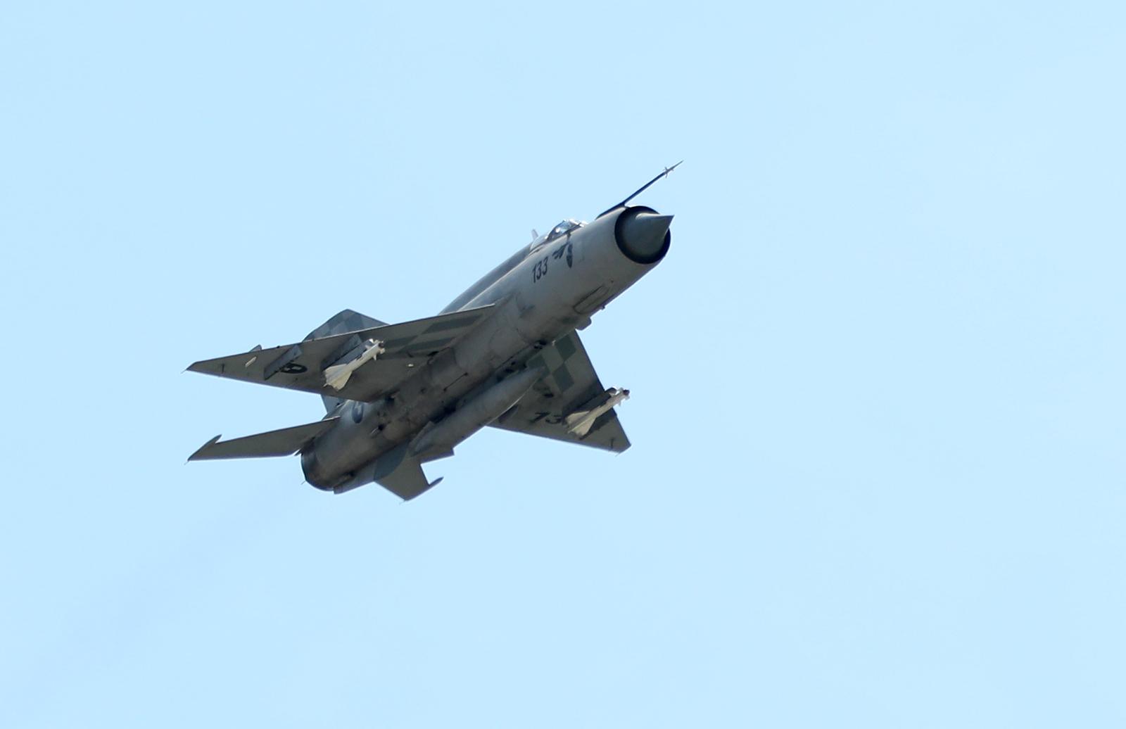 Vojni avion HRZ Mig 21 16.07.2018., Zagreb - Zracna Luka Zagreb, vojni avion HRZ Mig 21rPhoto: Robert Anic/PIXSELL