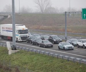 20.12.2020., Bajakovo - Na granicnom prijelazu Bajakovo vise kilometarska kolona  u smjeru prema Srbiji. Photo: Davor Javorovic/PIXSELL