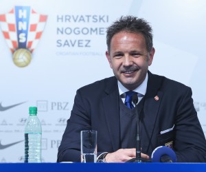 22.03.2013., stadion u Maksimiru, Zagreb - Konferencija za novinare nakon kvalifikacijske nogometne utakmice za Svjetsko prvenstvo 2014. u Brazilu, skupina A, Hrvatska - Srbija. Izbornik Srbije Sinisa Mihajlovic. rPhoto: Marko Lukunic/PIXSELL