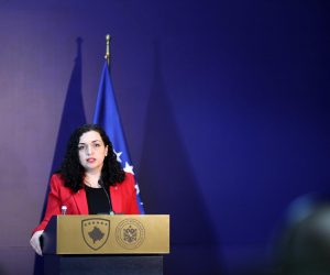 23.12.2021., Pristina , Izjave za medije dvoje predsjednika. Predsjednica Kosova Vjosa Osmani i Predsjednik Republike Hrvatske Zoran Milanovic. Photo: Emica Elvedji/PIXSELL