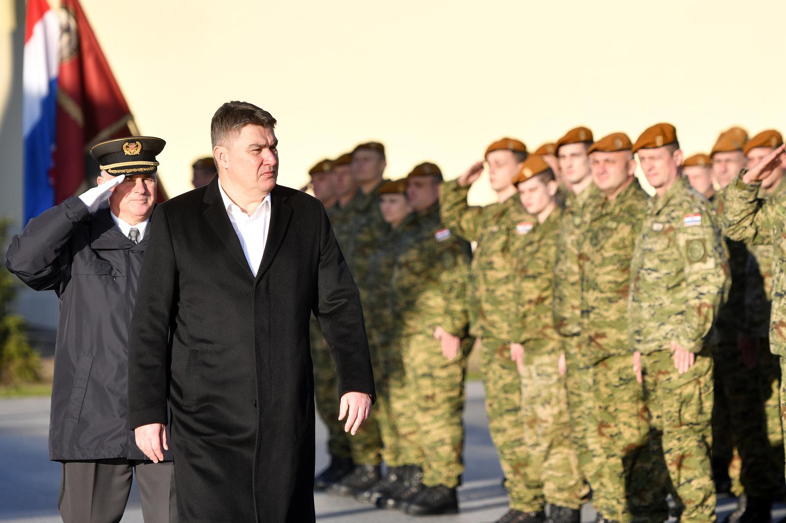 23.12.2022., Varazdin- Predsjednik Zoran Milanovic na obiljezavanju dana 2. oklopno-mehanizirane bojne Pume.

  Photo: Vjeran Zganec Rogulja/PIXSELL