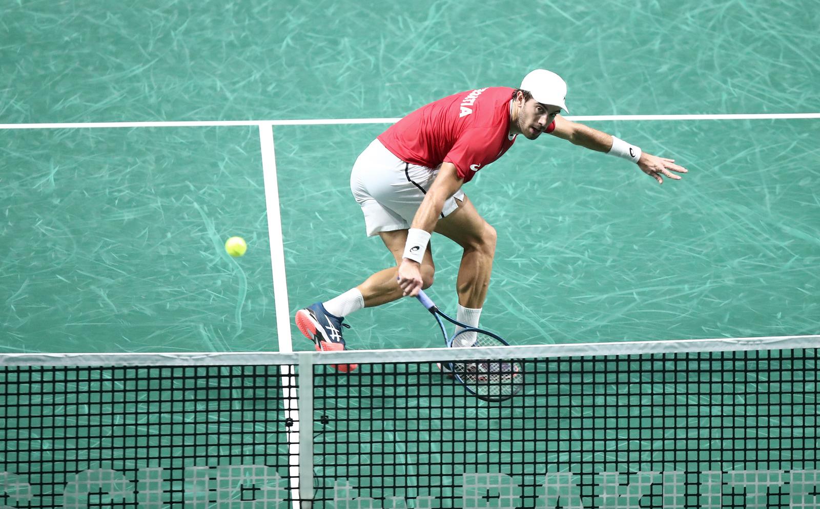 25.11.2022., Malaga - Jose Maria Martin Carpena Arena. Davis Cup by Rakuten. Polufinale, Thanasi Kokkinakis - Borna Coric. Photo: Sanjin Strukic/PIXSELL