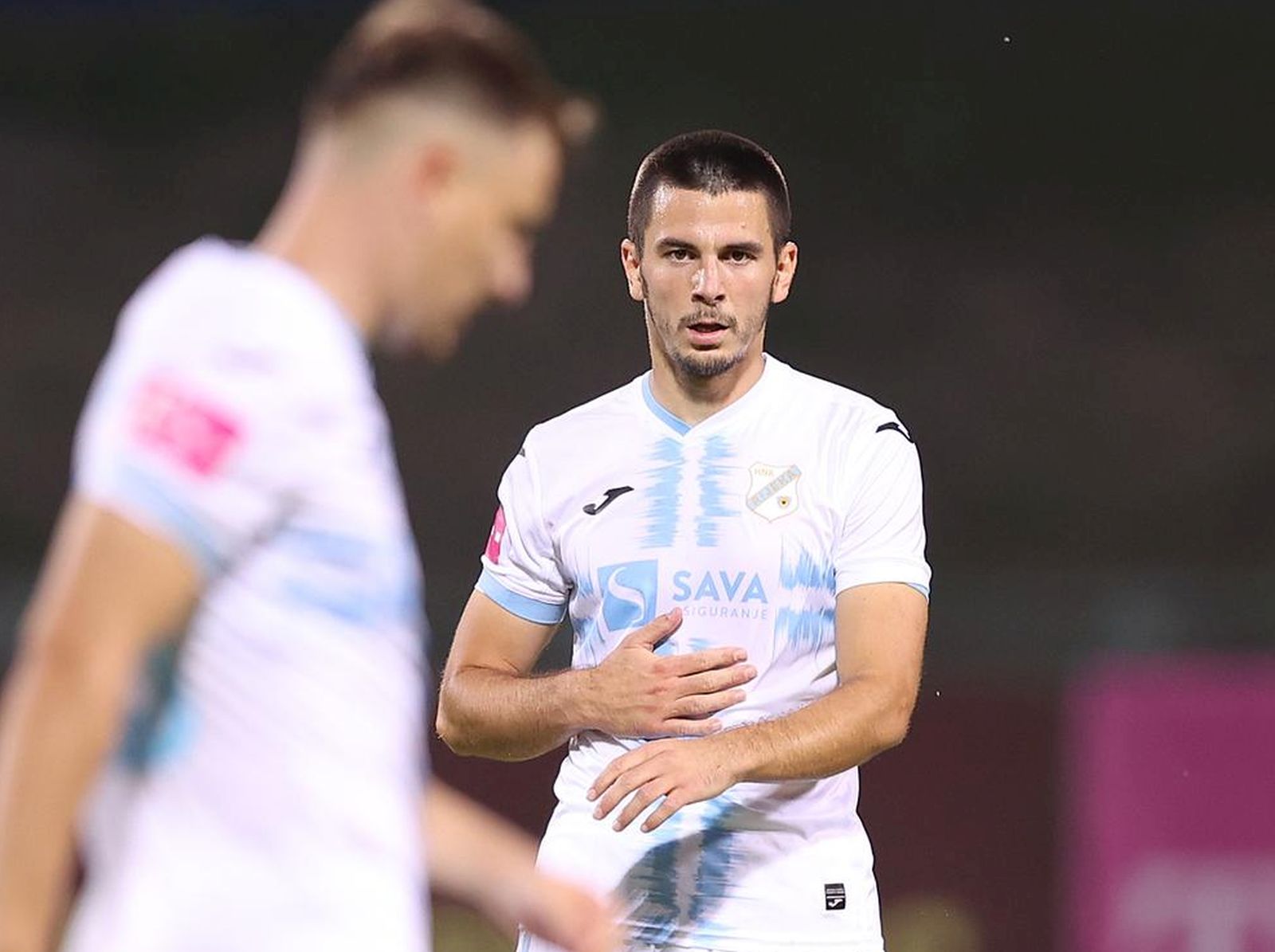 26.09.2021., Gradski stadion, Velika Gorica - Hrvatski Telekom Prva liga, 10. kolo, HNK Gorica - HNK Rijeka. Issah Abass, Domagoj Pavicic Photo: Marko Prpic/PIXSELL