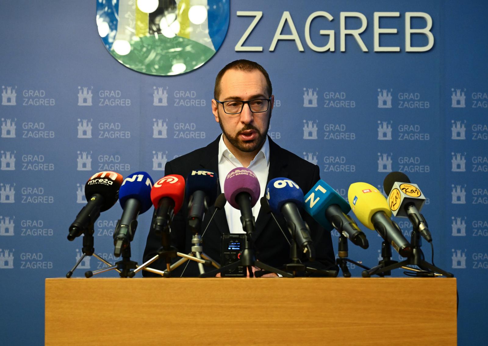 29.11.2022., Zagreb - U Gradskom poglavarstvu gradonacelnik Tomislav Tomasevic sa svojim zamjenicima odrzao je redovnu konferenciju za medije. Photo: Davorin Visnjic/PIXSELL