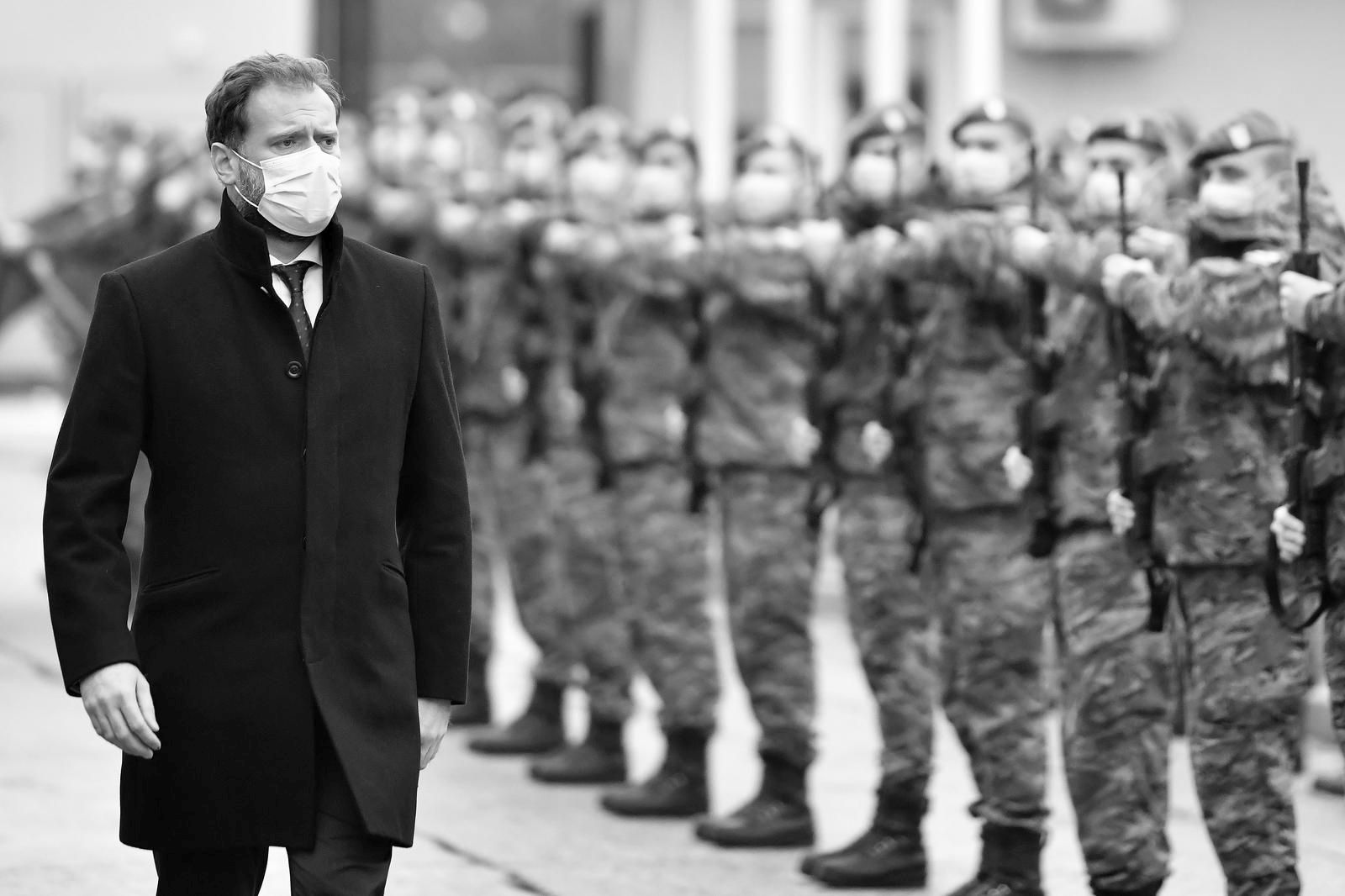 21.12.2020., Varazdin- Ministar obrane Mario Banozic prisustvovao obiljezavanju 28. obljetnice 2. mehanizirane bojne "Pume Gradijsko oklopno-mehanizirane brigade".rPhoto: Vjeran Zganec Rogulja/PIXSELL