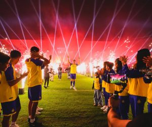 epa10388740 A handout photo made available by the Saudi Al-Nassr Club on 04 January 2023 shows Al-Nassr's new Portuguese forward Cristiano Ronaldo attending a presenting ceremony at Mrsool Park Stadium, in Riyadh, Saudi Arabia, 03 January 2023. Cristiano Ronaldo is presented at Mrsool Park stadium on 03 January after he signed a contract for Al-Nassr FC until 2025.  EPA/AL-NASSR CLUB HANDOUT  HANDOUT EDITORIAL USE ONLY/NO SALES