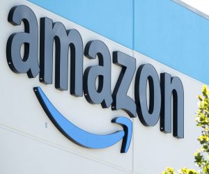 epa10390898 The Amazon logo at an Amazon logistic center in Miami, Florida, USA, 05 January 2023. According CEO Andy Jassy, Amazon is planning to lay off more than 18,000 employees as part of a workforce reduction.  EPA/CRISTOBAL HERRERA-ULASHKEVICH