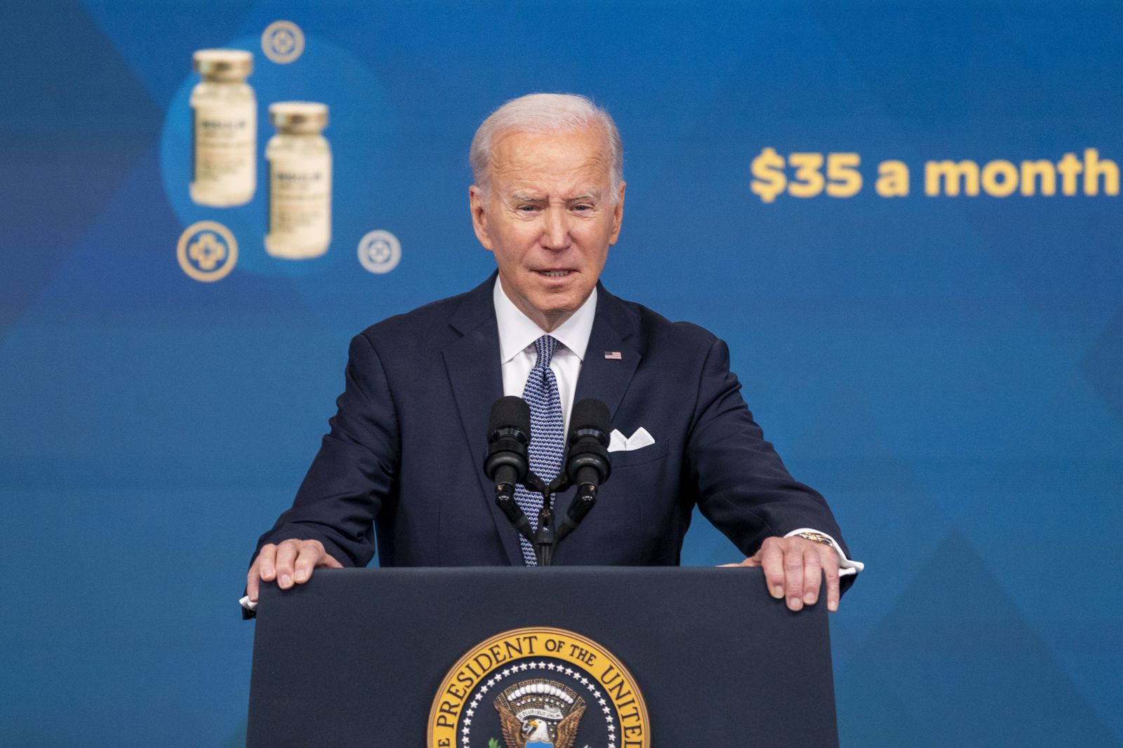 epa10401686 US President Joe Biden delivers remarks on the economy during a press conference held in the Eisenhower Executive Office Building on the White House campus in Washington, DC, USA, 12 January 2023. A second batch of classified documents was discovered in the garage of the president's residence in Delaware, the White House said on 12 January.  EPA/SHAWN THEW