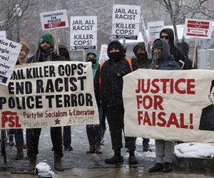 epa10409785 Protesters gather at Peter's Park, calling for an end to police violence, on Martin Luther King Jr Day, in Boston in Boston, Massachusetts, USA, 16 January 2023. The group of protesters marched from Boston to neighboring Cambridge in an effort to pressure political leaders to end police violence, only days after Bangladeshi college student Sayed Faisal was shot and killed in Cambridge and Tyre Nichols died after a 'use of force,' by Memphis Tennessee Police following a traffic stop in that city.  EPA/CJ GUNTHER