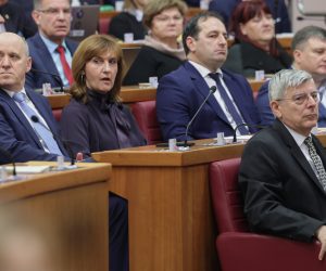 Zagreb, 17.01.2023. - Aktualnim prijepodnevom započela je 15. sjednica Hrvatskog sabora
Na fotografiji Branko Bačić, Željko Reiner.
foto HINA/ Edvard ŠUŠAK/ es