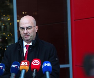 02.01.2023., Zagreb - Drzavni tajnik u Ministarstvu gospodarstva i odrzivog razvoja Ivo Milatic dao je izjavu za medije povodom novih cijena goriva. Photo: Zeljko Hladika/PIXSELL