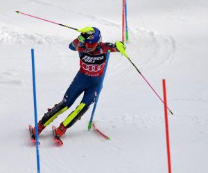 03.01.2018., Zagreb - Prva voznja zenskog slaloma Audi FIS Svjetskog skijaskog kupa Snow Queen Trophy. Mikaela Schiffrin Photo: Marko Lukunic/PIXSELL