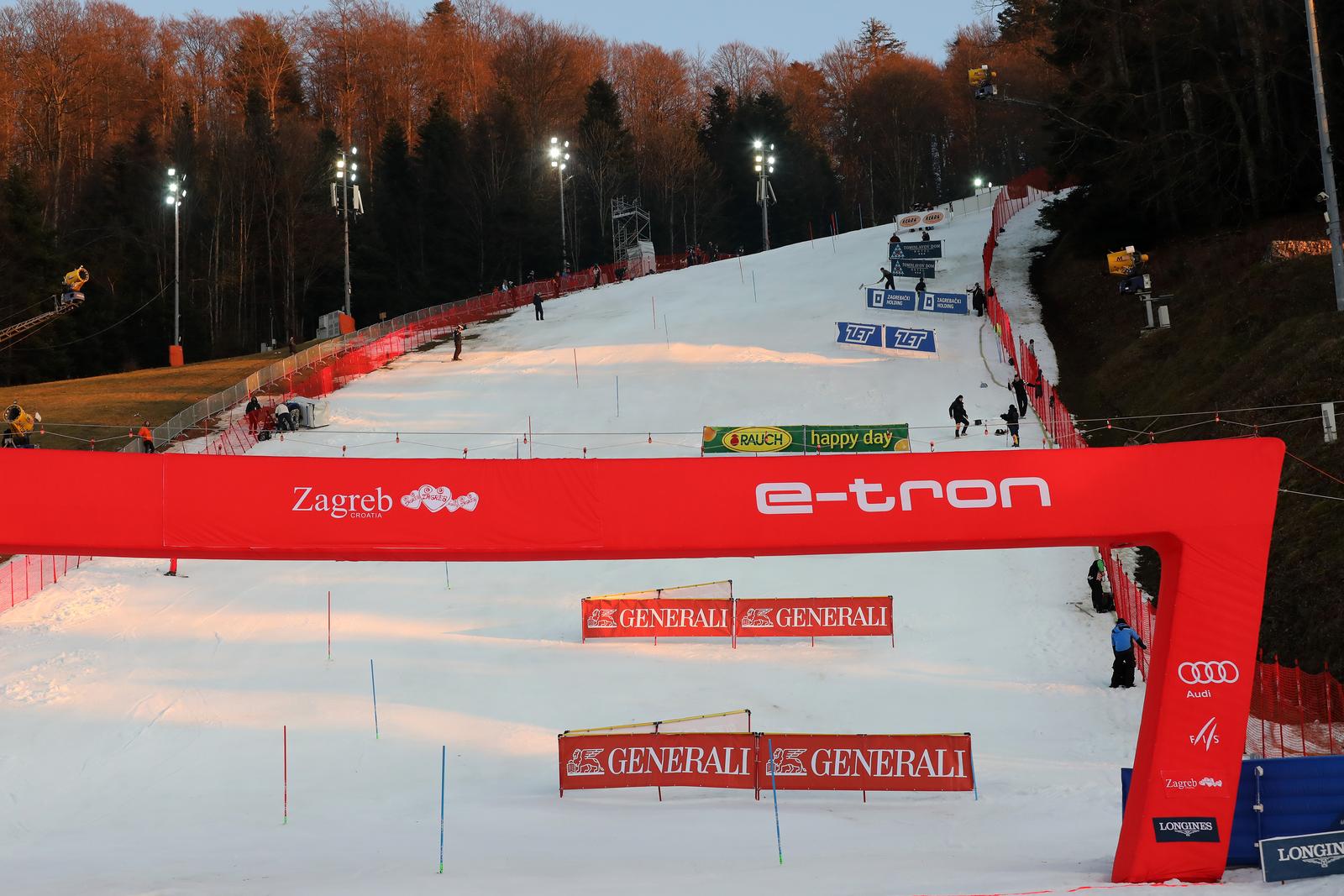 04.01.2023., Zagreb - Druga voznja prve utrke zenskog slaloma Audi FIS Svjetskog skijaskog kupa Snow Queen Trophy 2023.
 Photo: Jurica Galoic/PIXSELL