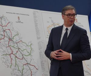 04, January, 2023, Belgrade - The annual conference in the Palace of Serbia by the President of the Republic of Serbia, Aleksandar Vucic, where he addresses the citizens of Serbia. Aleksandar Vucic. Photo: Antonio Ahel/ATAImages  04, januar, 2023, Beograd - Godisnja konferencija u Palati Srbija predsednik Republike Srbije Aleksandara Vucica na kojoj se obraca gradjanima Srbije.  Photo: Antonio Ahel/PIXSELL