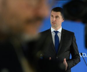 05.01.2023., Zagreb, NSK - 183. sjednica Vlade - prijedlog izmjena i dopuna Zakona o fiskalnoj odgovornosti (EU) te prijedlog zakljucka o provedbi nacela zabrane neopravdanog povecanja cijena.  Izjava Davor Filipovic.
 Photo: Davor Puklavec/PIXSELL