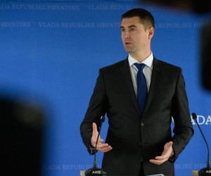05.01.2023., Zagreb, NSK - 183. sjednica Vlade - prijedlog izmjena i dopuna Zakona o fiskalnoj odgovornosti (EU) te prijedlog zakljucka o provedbi nacela zabrane neopravdanog povecanja cijena.  Izjava Davor Filipovic.
 Photo: Davor Puklavec/PIXSELL