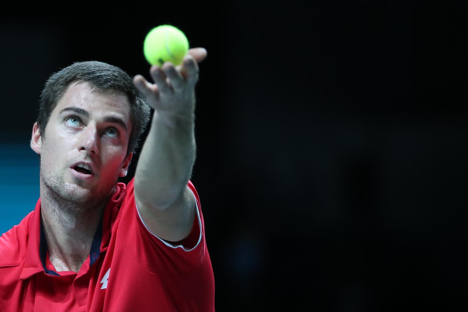 05.12.2021., Arena Madrid, Madrid, Spanjolska - Davis kup, finale, Hrvatska - Rusija. Borna Gojo Photo: Sanjin Strukic/PIXSELL